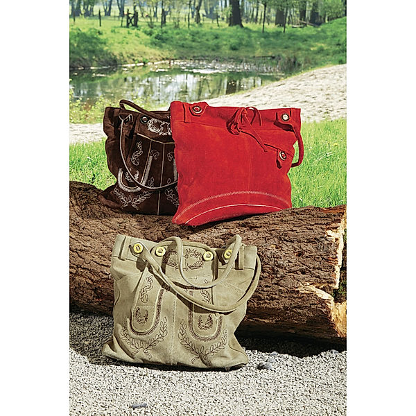 Tasche Lederhose Rot