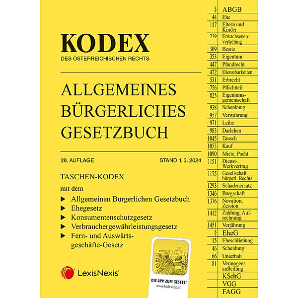 Taschen-Kodex ABGB 2024 - inkl. App