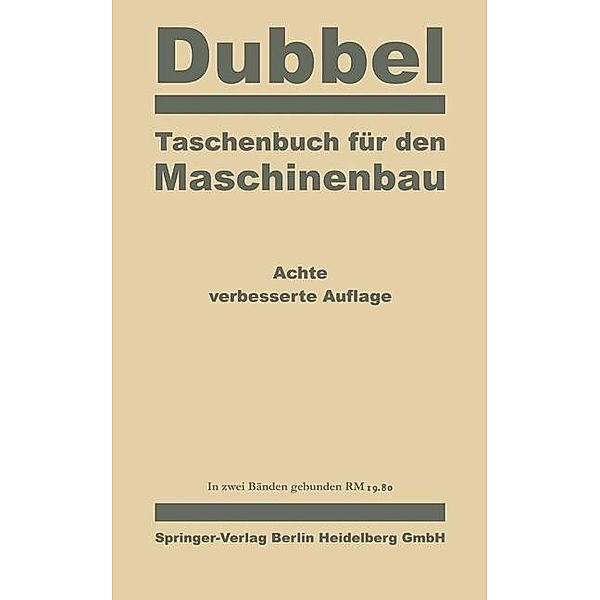 Taschenbuch für den Maschinenbau