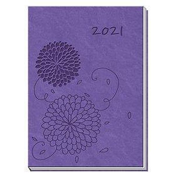 Taschenkalender 2021 A7 Soft Touch Blumen
