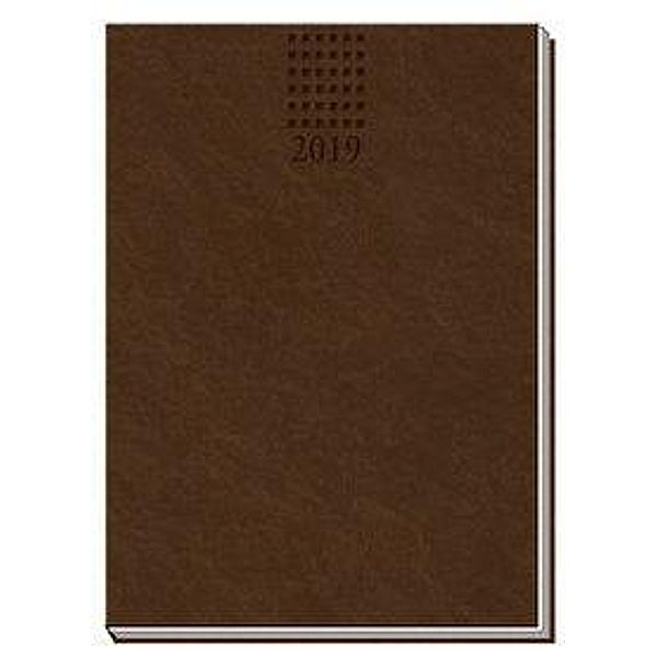 Taschenkalender A7 Soft Touch Braun 2019