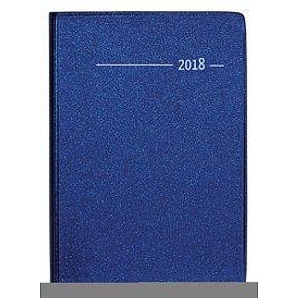 Taschenkalender Buch Metallic blau 2018