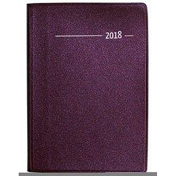 Taschenkalender Buch Metallic rot 2018