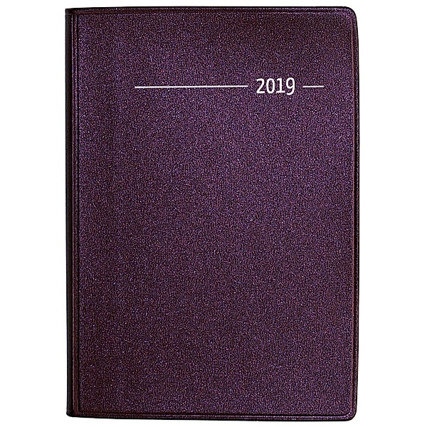Taschenkalender, Buch, Metallic rot 2019, ALPHA EDITION