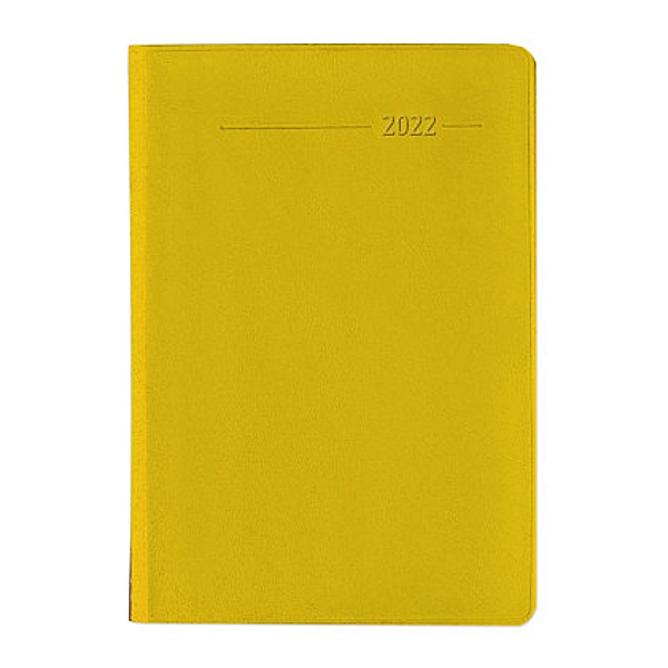 Taschenkalender Buch PVC amber 2022 - Büro-Kalender 8x11,5 cm - 1 Woche 2 Seiten - 144 Seiten - Notiz-Heft - Alpha Editi