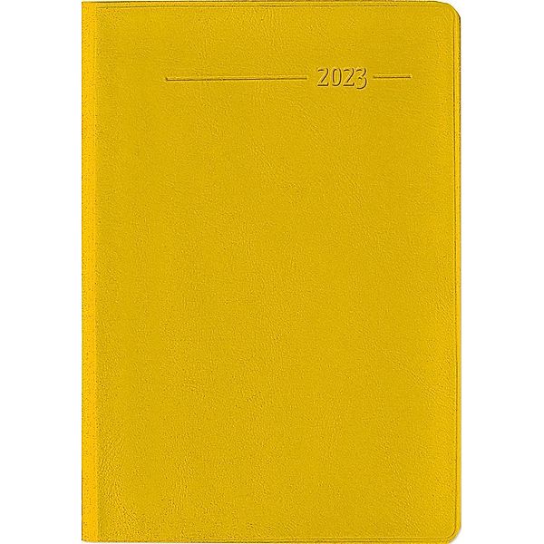 Taschenkalender Buch PVC amber 2023 - Büro-Kalender 8x11,5 cm - 1 Woche 2 Seiten - 144 Seiten - Notiz-Heft - Alpha Editi