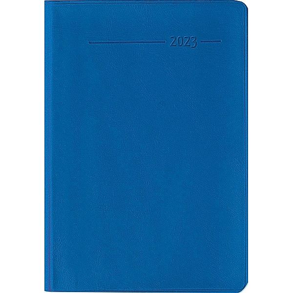 Taschenkalender Buch PVC aquamarin 2023 - Büro-Kalender 8x11,5 cm - 1 Woche 2 Seiten - 144 Seiten - Notiz-Heft - Alpha E