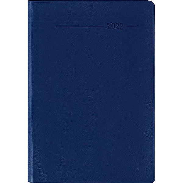 Taschenkalender Buch PVC blau 2023 - Büro-Kalender 8x11,5 cm - 1 Woche 2 Seiten - 144 Seiten - Notiz-Heft - Alpha Editio