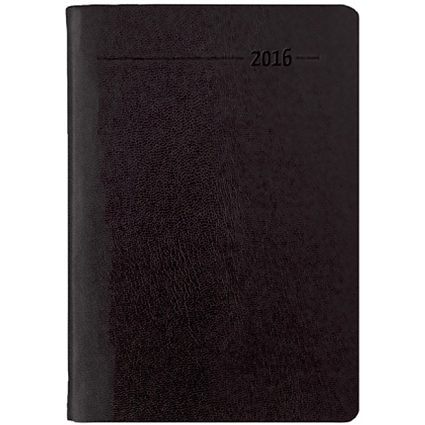 Taschenkalender Buch PVC schwarz 2016