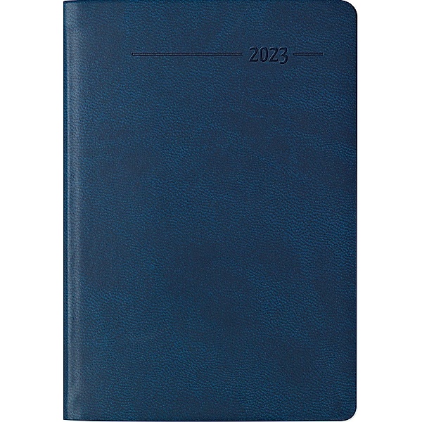 Taschenkalender Buch Tucson blau 2023 - Büro-Kalender - 8x11,5 cm - 1 Woche 2 Seiten - 144 Seiten - Notiz-Heft - Alpha E