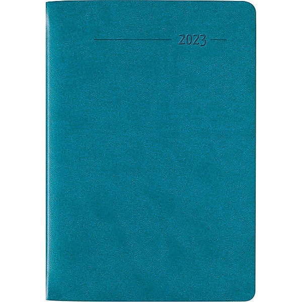 Taschenkalender Buch Tucson türkis 2023 - Büro-Kalender - 8x11,5 cm - 1 Woche 2 Seiten - 144 Seiten - Notiz-Heft - Alpha