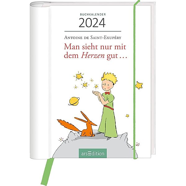Taschenkalender Man sieht nur mit dem Herzen gut ... 2024, Antoine de Saint-Exupéry