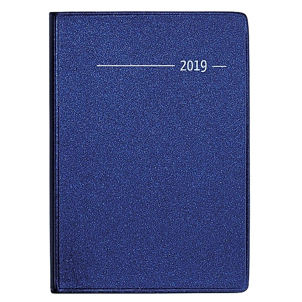 Taschenkalender Metallic blau 2019, ALPHA EDITION