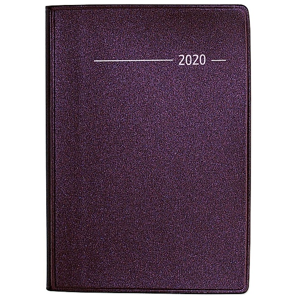 Taschenkalender Mini Metallic rot 2020, ALPHA EDITION