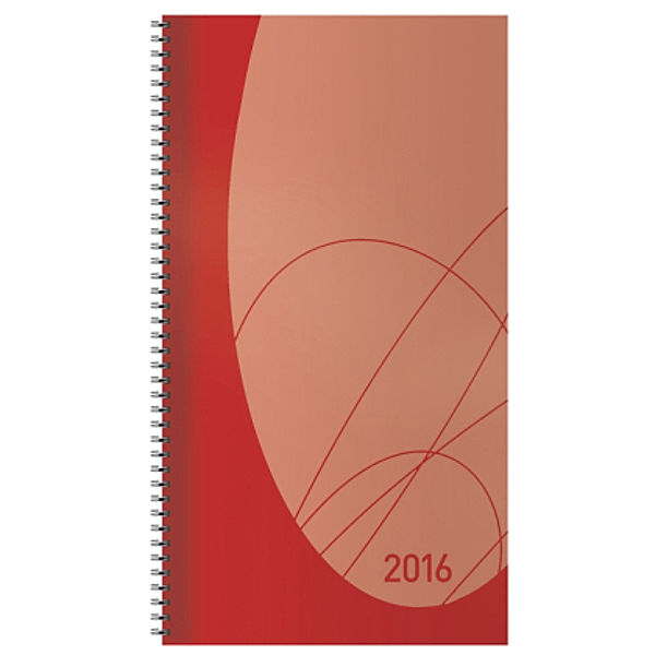 Taschenkalender Modus XL Flexi Colourlux rot 2016