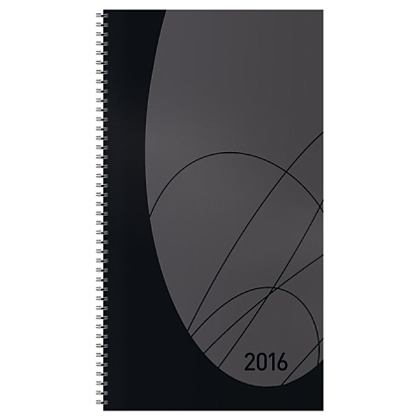 Taschenkalender Modus XL Flexi Colourlux schwarz 2016
