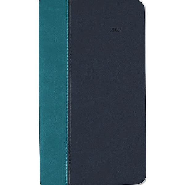 Taschenkalender Premium Water türkis-blau 2024 - Büro-Kalender 9x15,6 cm - 1 Woche 2 Seiten - 128 Seiten - mit weichem Tucson-Einband - Alpha Edition