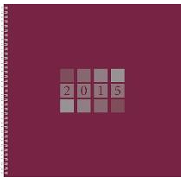 Taschenkalender Quadro Colourlux 2015 bordeaux