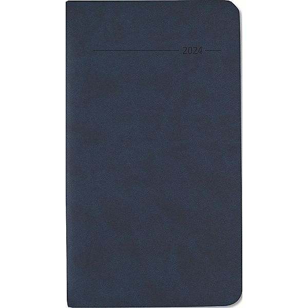 Taschenkalender Tucson blau 2024 - Büro-Kalender 9x15,6 cm - 1 Woche 2 Seiten - 128 Seiten - mit weichem Tucson-Einband - Alpha Edition