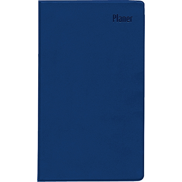 Taschenplaner blau 2025 - Bürokalender 9,5x16 cm - 32 Seiten - 1 Monat auf 2 Seiten - separates Adressheft - faltbar - Notizheft - 520-1015
