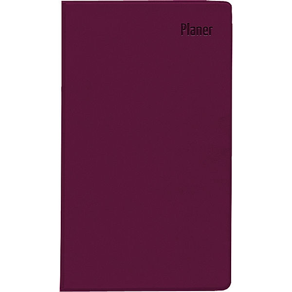 Taschenplaner bordeaux 2025 - Bürokalender 9,5x16 cm - 112 Seiten - 1 Woche auf 2 Seiten - separates Adressheft - faltbar - Notizheft - 560-1011