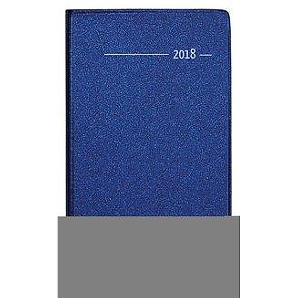 Taschenplaner Metallic blau 2018