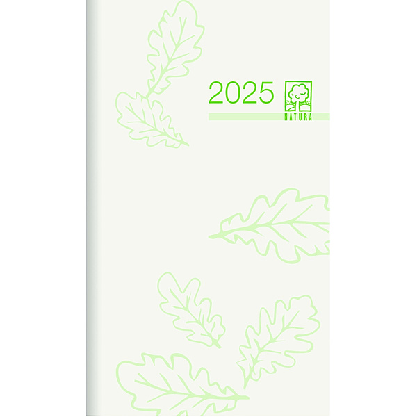 Taschenplaner Recycling 2025 - Bürokalender 8,8x15,2 cm - 1 Monat auf 2 Seiten - separates Adressheft - faltbar - Notizheft - Blauer Engel - 520-0700