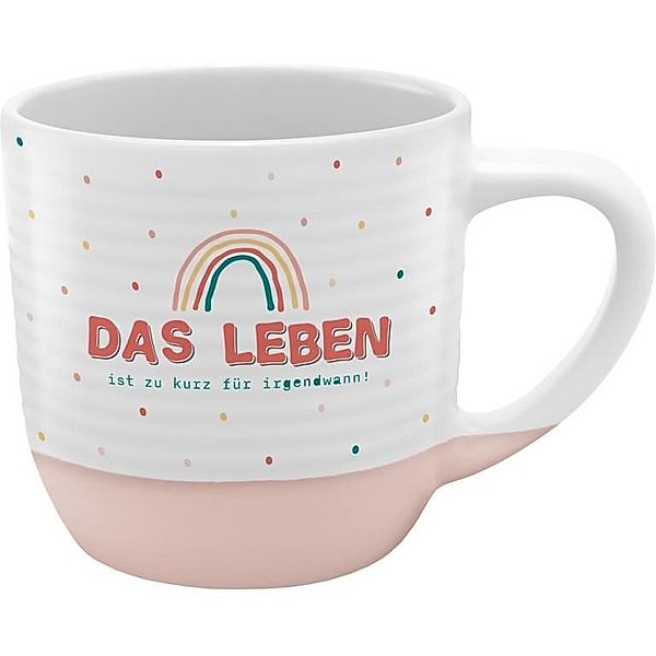 Tasse mit Rillen Motiv Leben