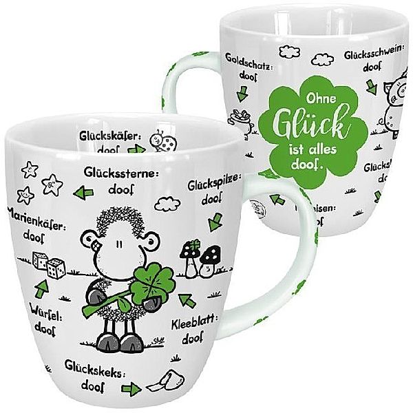 Tasse Ohne Glück ist alles doof.