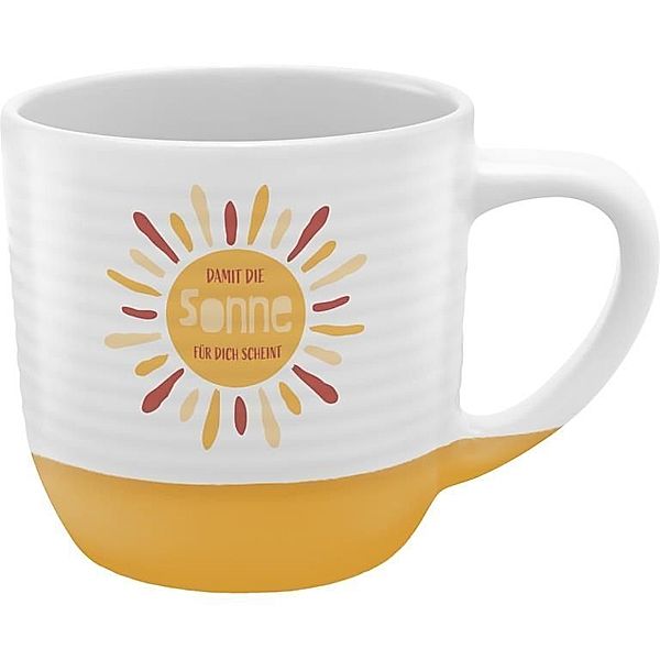 Tasse Rillen Motiv Sonne