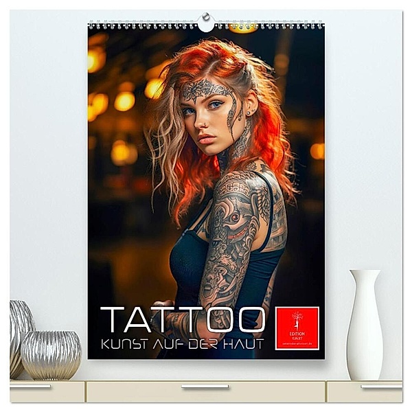 Tattoo Kunst auf der Haut (hochwertiger Premium Wandkalender 2024 DIN A2 hoch), Kunstdruck in Hochglanz, Peter Roder