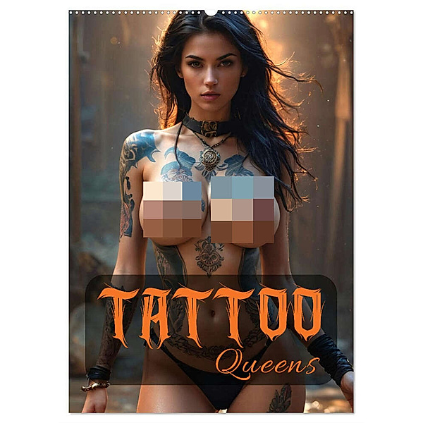 Tattoo Queens (Wandkalender 2025 DIN A2 hoch), CALVENDO Monatskalender, Calvendo, ShirtScene