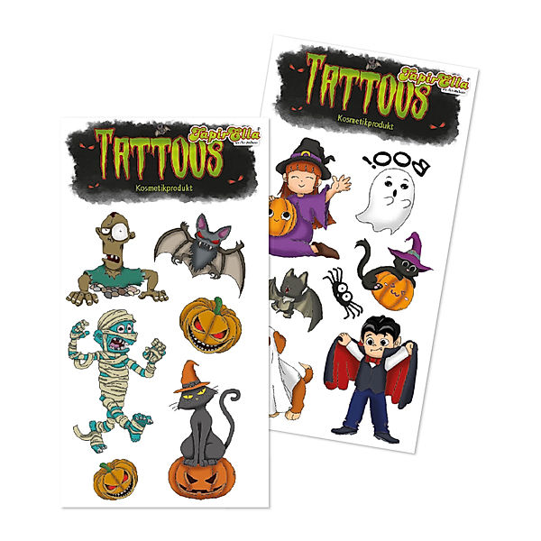 Lutz Mauder Verlag Tattooset TAPIRELLA HALLOWEEN 2-teilig