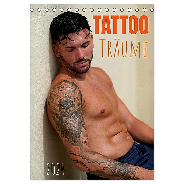 Tattooträume (Tischkalender 2024 DIN A5 hoch), CALVENDO Monatskalender, Malestockphoto