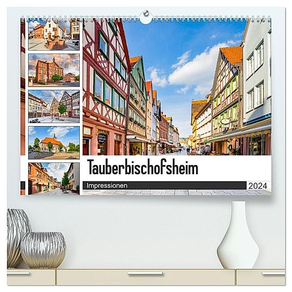 Tauberbischofsheim Impressionen (hochwertiger Premium Wandkalender 2024 DIN A2 quer), Kunstdruck in Hochglanz, Dirk Meutzner