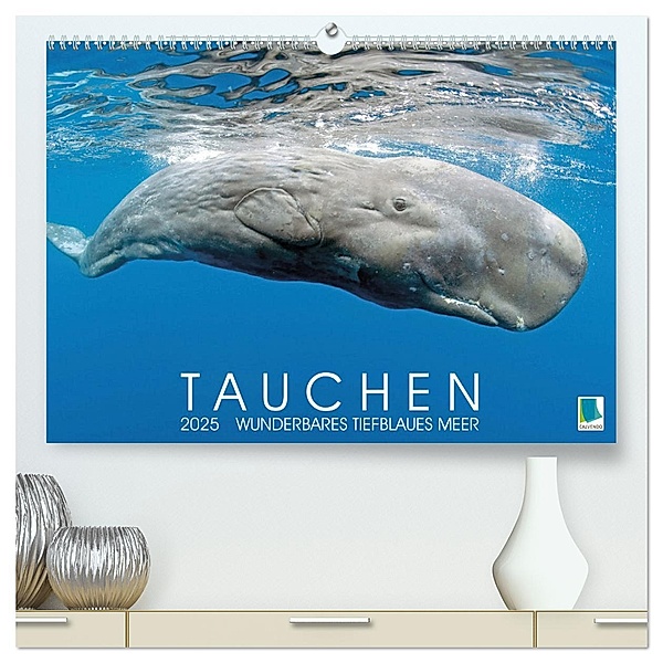 Tauchen: Wunderbares tiefblaues Meer (hochwertiger Premium Wandkalender 2025 DIN A2 quer), Kunstdruck in Hochglanz, Calvendo