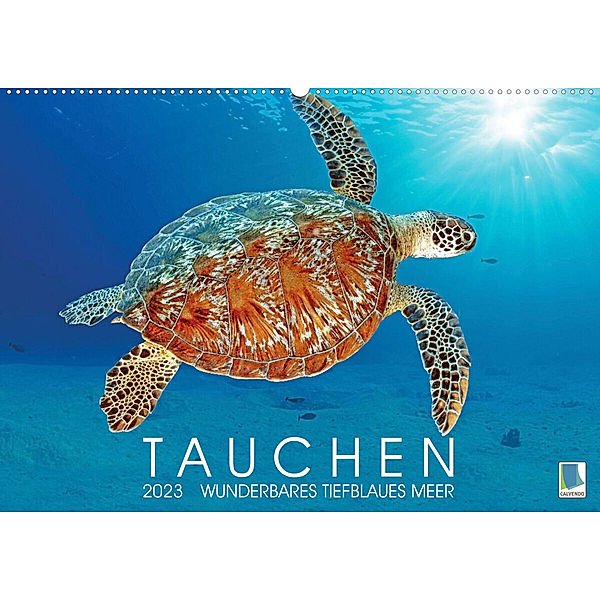 Tauchen: Wunderbares tiefblaues Meer (Wandkalender 2023 DIN A2 quer), Calvendo