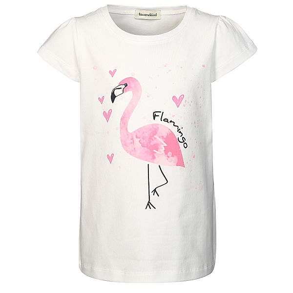 tausendkind collection tausendkind T-Shirt Flamingo, weiß (Größe: 104/110)