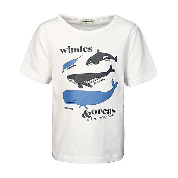 tausendkind collection tausendkind T-Shirt Whales And Orcas, weiß (Größe: 116/122)