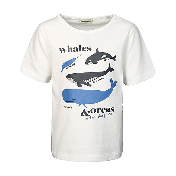 tausendkind collection tausendkind T-Shirt Whales And Orcas, weiß (Größe: 128/134)