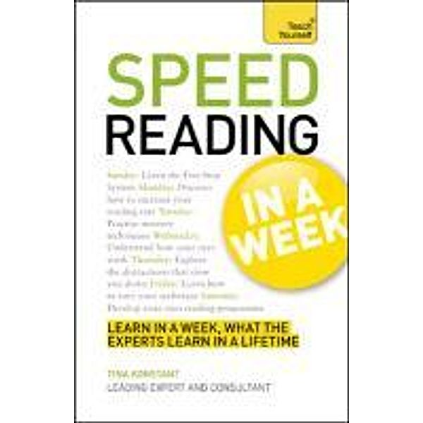 Teach Yourself Speed Reading in a Week, Tina Konstant