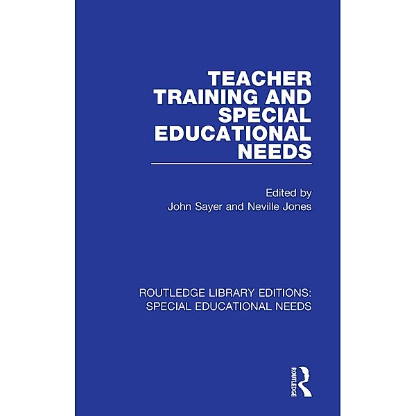 Teacher Training and Special Educational Needs