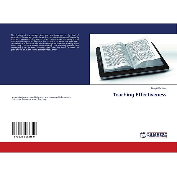 Teaching Effectiveness, Deepti Madhura