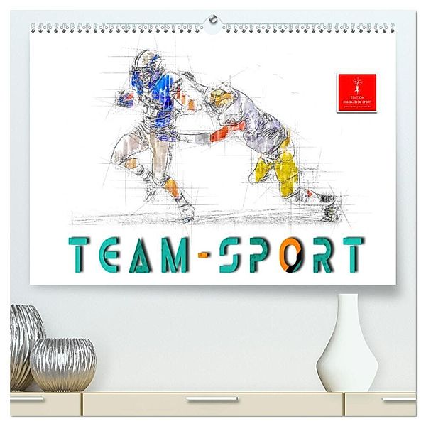 Team-Sport (hochwertiger Premium Wandkalender 2024 DIN A2 quer), Kunstdruck in Hochglanz, Peter Roder