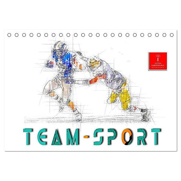 Team-Sport (Tischkalender 2025 DIN A5 quer), CALVENDO Monatskalender, Calvendo, Peter Roder