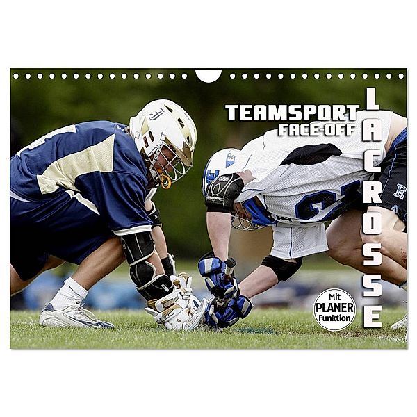 Teamsport Lacrosse - Face-off (Wandkalender 2024 DIN A4 quer), CALVENDO Monatskalender, Renate Bleicher
