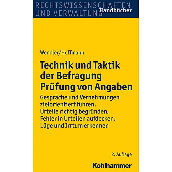 Technik und Taktik der Befragung, m. CD-ROM, Axel Wendler, Helmut Hoffmann