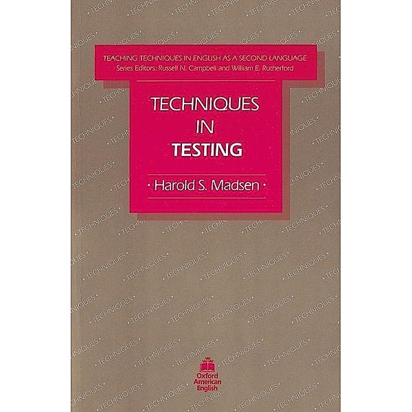 Techniques in Testing, Harold S. Madsen