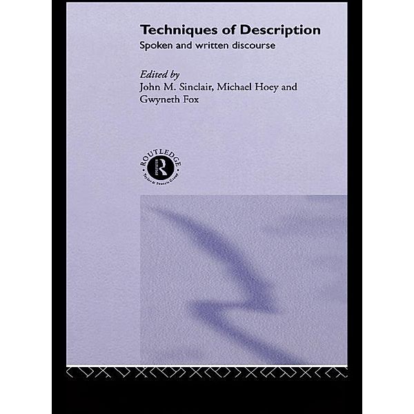 Techniques of Description, Gwyneth Fox, Michael Hoey, John M. Sinclair