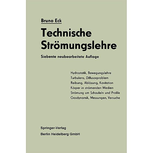 Technische Strömungslehre, Bruno Eck